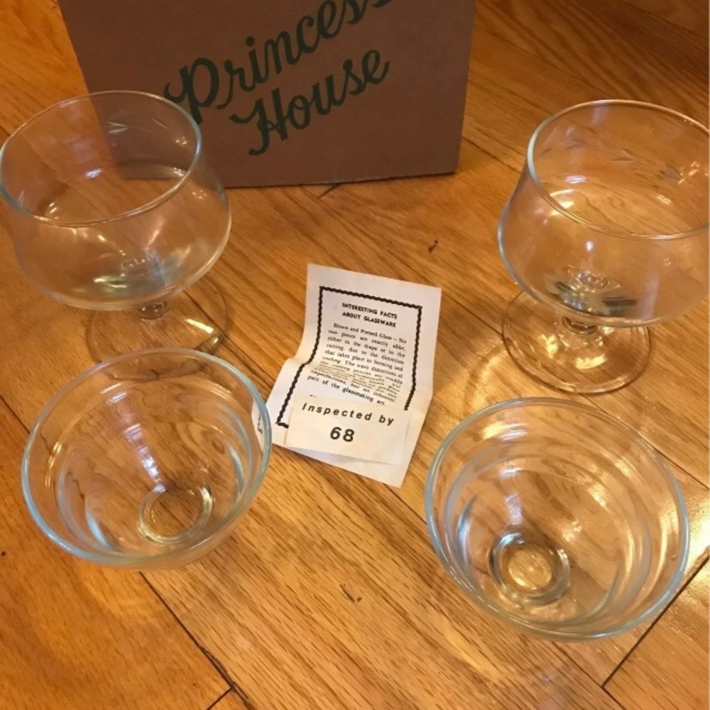 Princess House shrimp cocktail glasses Heritage